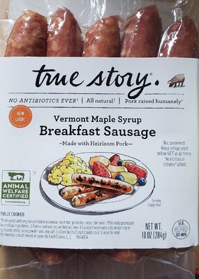 Fork In The Road Foods, Vermont Maple Syrup Breakfast Sausage