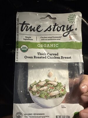 Oven Roasted Organic Thick Carved Chicken Breast, Oven Roasted