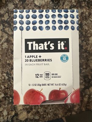 Apples + Blueberries Fruit Bars, Apples + Blueberries