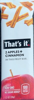 Apples + Cinnamon Fruit Bar, Apples + Cinnamon