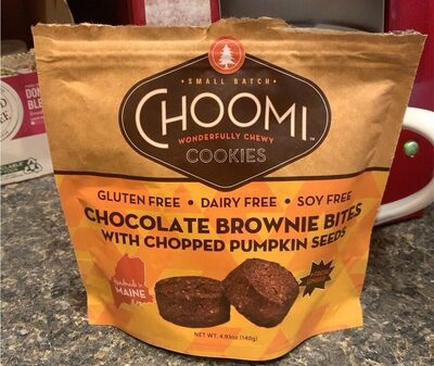 Gluten Free Chocolate Brownie Bites With Chopped Pumpkin Seeds Cookies, Chocolate Brownie