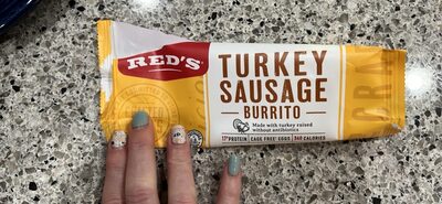 Turkey Sausage, Egg & Three Cheese Burrito, Turkey Sausage, Egg & Three Cheese