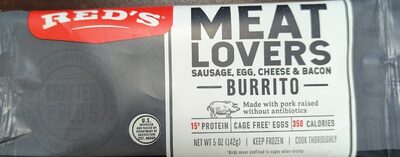Egg, Sausage & Bacon Meat Lovers Burrito, Egg, Sausage & Bacon