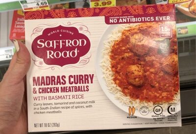 Madras Curry & Chicken Meatballs With Basmati Rice, Madras Curry & Chicken Meatballs