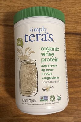 Organic Whey Protein, Organic Bourbon Vanilla