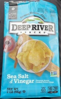 Sea Salt & Vinegar Flavored Kettle Cooked Potato Chips, Sea Salt; Vinegar