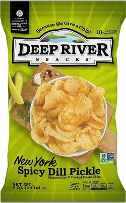 Deep River Snacks, Kettle Cooked Potato Chips, Spicy Dill Pickle, Spicy Dill Pickle