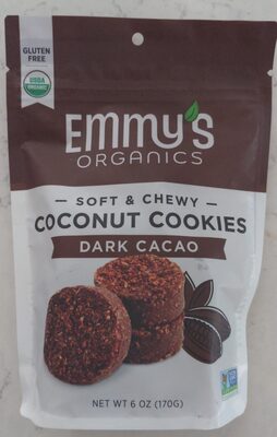 Dark Cacao Classic Coconut Cookies, Dark Cacao