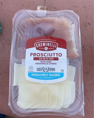 Prosciutto Air Dried Pork With Aged Mozzarella Cheese, Prosciutto With Aged Mozzarella Cheese
