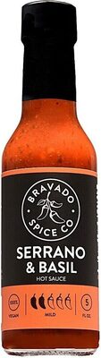 Medium Serrano & Basil Hot Sauce, Medium Serrano & Basil