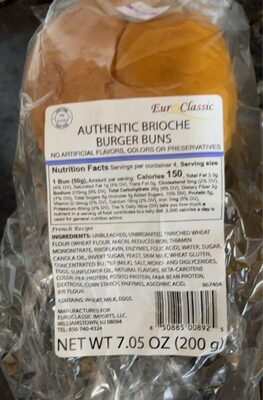 Brioche Authentic Burger Buns, Brioche
