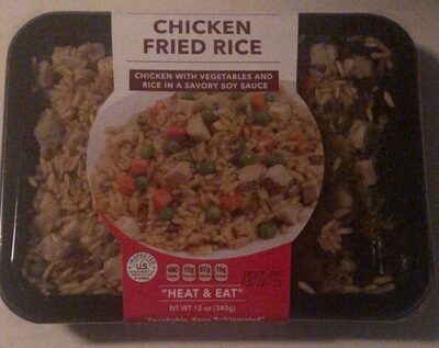 Chicken With Vegetables And Rice In A Savory Soy Sauce Fried Rice, Chicken