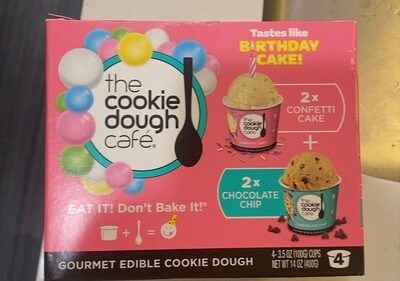 Gourmet Edible Cookie Dough, Confetti Cake, Chocolate Chip