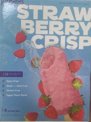 Strawberry Crisp Sorbet Bars, Strawberry Crisp