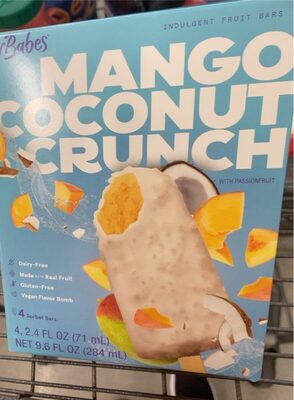 Mango Coconut Crunch With Passionfruit Sorbet Bars, Mango Coconut Crunch With Passionfruit