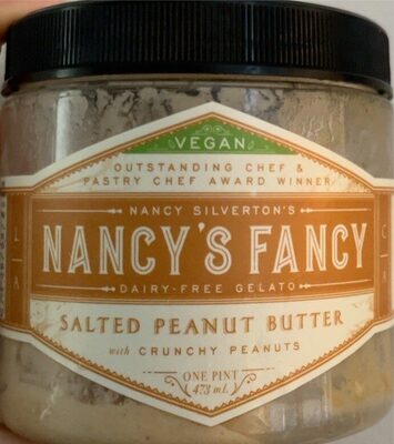 Salted Peanut Butter With Crunchy Peanuts Dairy-Free Gelato, Salted Peanut Butter