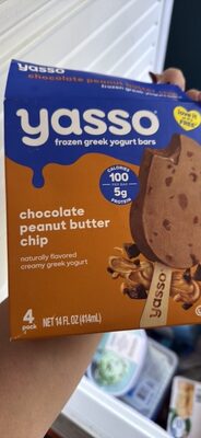 Chocolate Peanut Butter Chip Creamy Greek Yogurt Bars, Chocolate Peanut Butter Chip