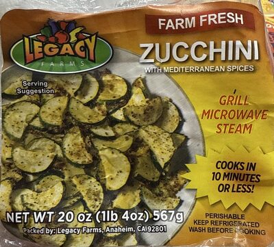 Legacy Farms, Zucchini With Mediterranean Spices