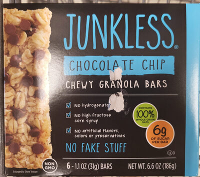 Chocolate Chip Chewy Granola Bars, Chocolate Chip