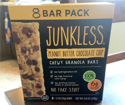 Peanut Butter Chocolate Chip Chewy Granola Bars, Peanut Butter Chocolate Chip