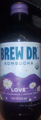 Love Organic Lavender, Chamomile, Jasmine Green Tea Kombucha, Love