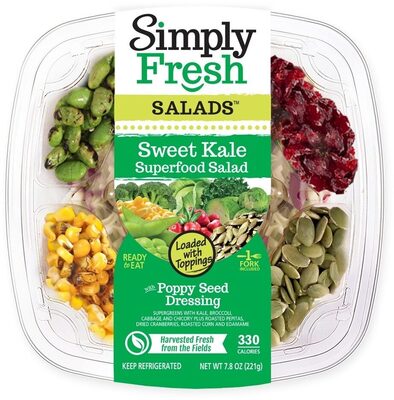 Sweet Kale Superfood Salad With Poppy Seed Dressing, Sweet Kale Superfood