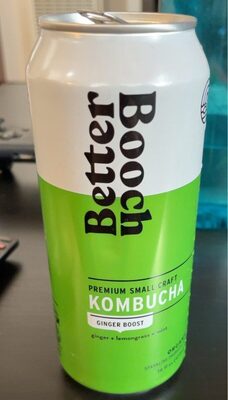 Ginger Boost Kombucha Organic Sparkling Probiotic Tea, Ginger