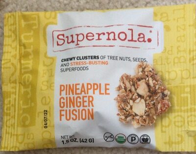 Pineapple Ginger Fusion Chewy Clusters Of Tree Nuts, Seeds, And Stress-Busting Superfoods, Pineapple Ginger Fusion