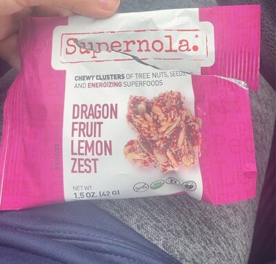 Dragon Fruit Lemon Zest Chewy Clusters Of Tree Nuts, Seeds, And Energizing Superfoods, Dragon Fruit Lemon Zest