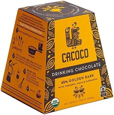 65% Golden Dark Drinking Chocolate With Turmeric, Maca & Cardamom, Turmeric, Maca & Cardamom