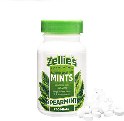 Zellie's, Naturally Sugar Free Mints, Spearmint, Spearmint