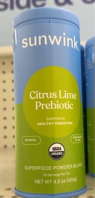 Citrus Lime Prebiotic Superfood Powder Blend, Citrus Lime Prebiotic