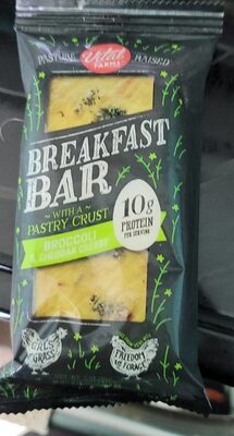 Broccoli & Cheddar Cheese Breakfast Bar With A Pastry Crust, Broccoli & Cheddar Cheese