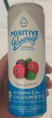 Tropical Berry Sparkling Zero Calorie Healthy Electrolyte Beverage, Tropical Berry
