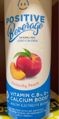 Perfectly Peach Sparkling Zero Calorie Healthy Electrolyte Beverage, Perfectly Peach