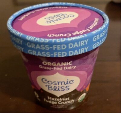 Hazelnut Fudge Crunch Organic Grass-Fed Dairy Ice Cream, Hazelnut Fudge Crunch