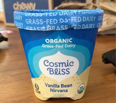 Vanilla Bean Nirvana Organic Grass-Fed Dairy Ice Cream, Vanilla Bean Nirvana