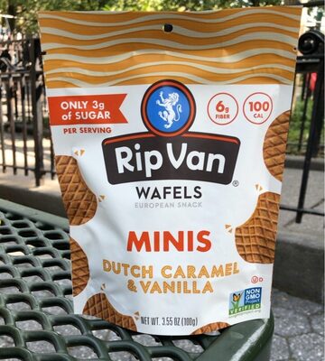 Dutch Caramel & Vanilla European Snack Minis Wafels, Dutch Caramel & Vanilla