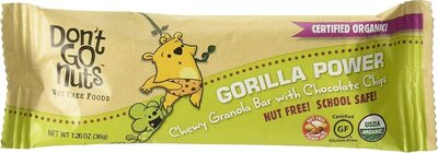 Gorilla Power Chewy With Chocolate Chips Granola Bar, Chocolate Chips