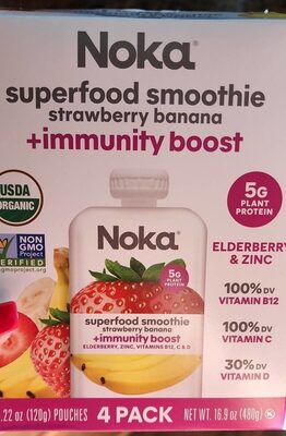 Strawberry Banana Superfood Smoothie +Immunity Boost, Strawberry Banana