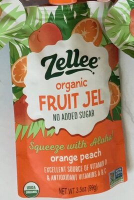 Orange Peach Plant-Based Fruit Jel, Orange Peach