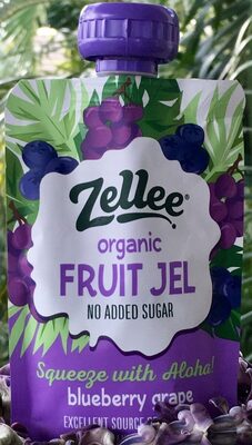 Blueberry Grape Organic Plant-Based Fruit Jel, Blueberry Grape