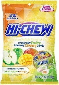 Green Apple, Mango Flavored Fruit Chews, Green Apple, Mango