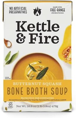 Butternut Squash Organic Bone Broth Soup, Butternut Squash
