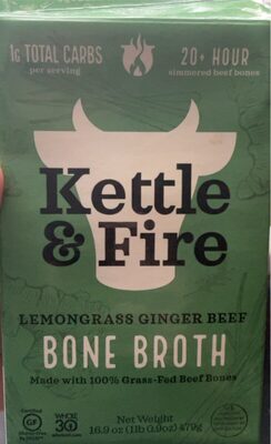 Lemongrass Ginger Beef Bone Broth, Lemongrass Ginger