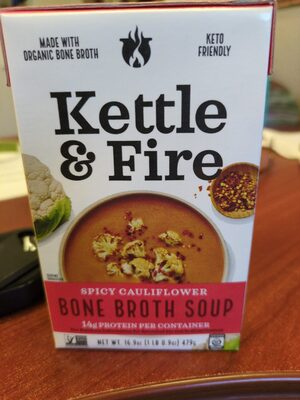 Spicy Cauliflower Soup With Chicken Bone Broth, Spicy Cauliflower Soup
