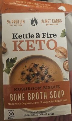 Mushroom Bisque Keto Bone Broth Soup, Mushroom Bisque