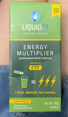 Lemon Ginger Energy Multiplier Supercharged Energy Drink Mix, Lemon Ginger