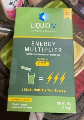 Lemon Ginger Energy Multiplier Supercharged Energy Drink Mix, Lemon Ginger