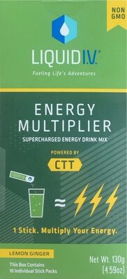 Lemon Ginger Energy Multiplier Supercharged Energy Drink Mix, Lemon Ginger